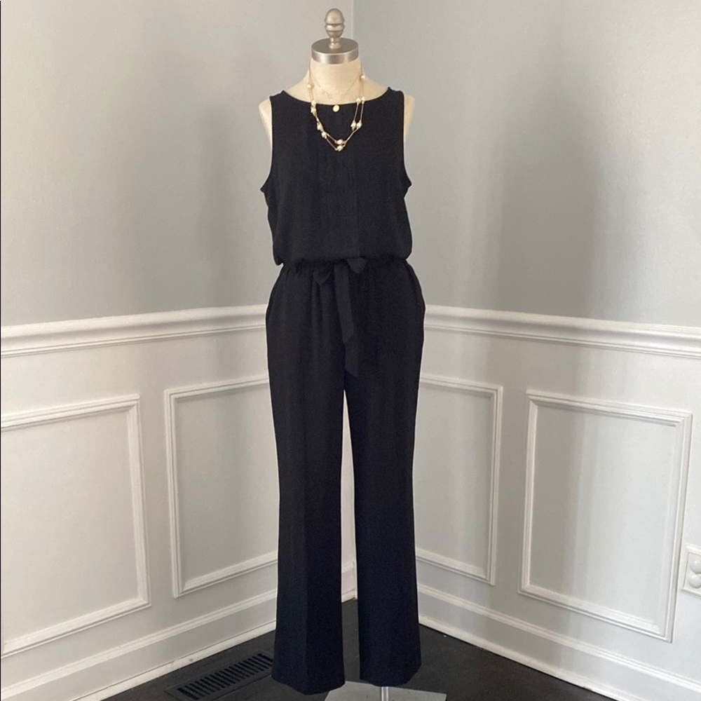 Ann Taylor LOFT Pleated Sleeveless Jumpsuit